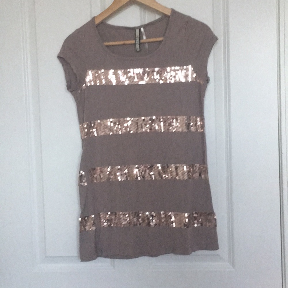 Rose gold sparkling shirt